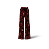 SIYU Pantalone donna in velluto stampato Rubino