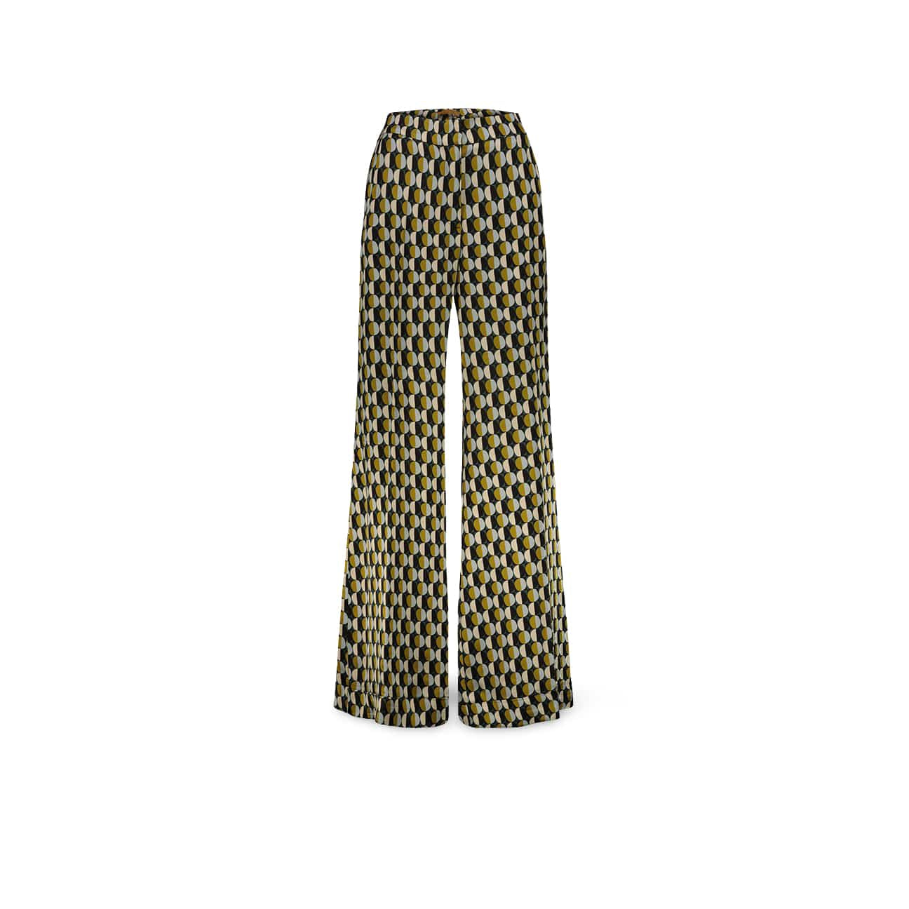 SIYU Pantalone donna stampa geo Blue Olio