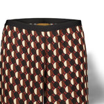 SIYU Pantalone donna stampa geometrica Rosso
