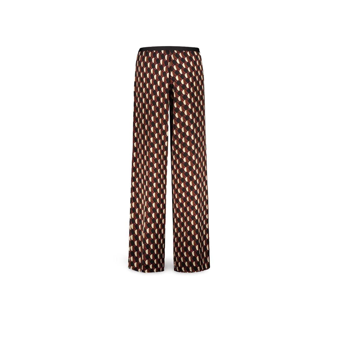 SIYU Pantalone donna stampa geometrica Rosso