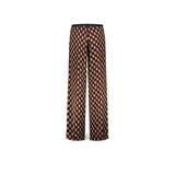 SIYU Pantalone donna stampa geometrica Rosso