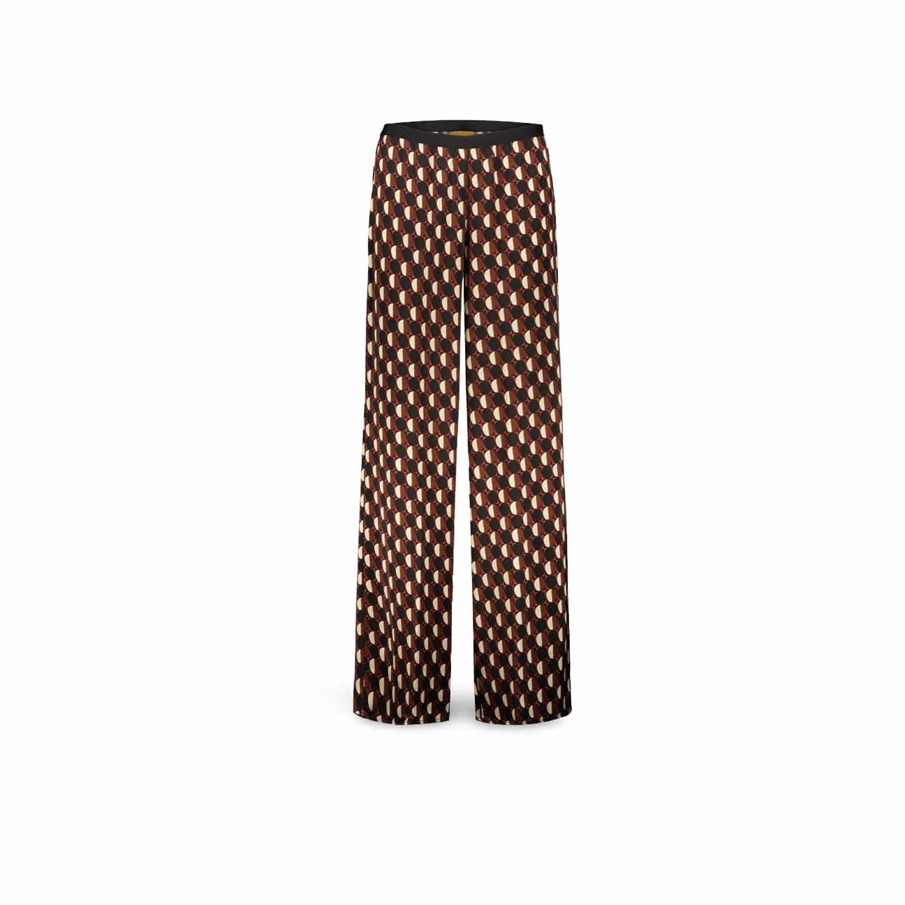 SIYU Pantalone donna stampa geometrica Rosso