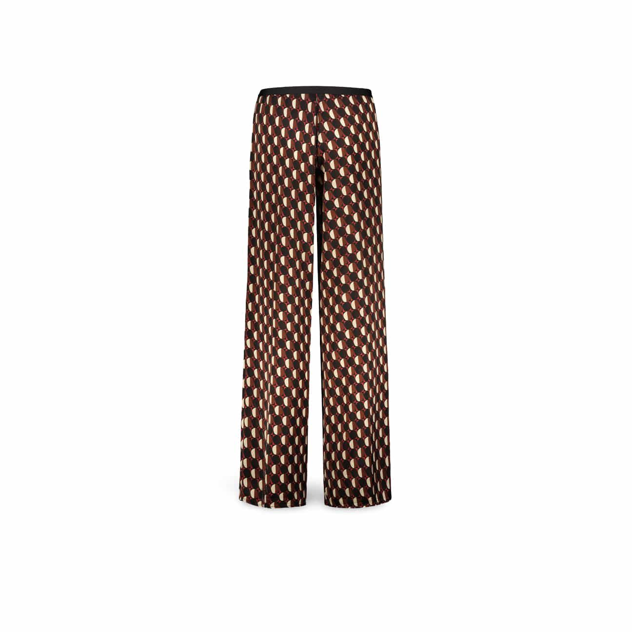 SIYU Pantalone donna stampa geometrica Rosso