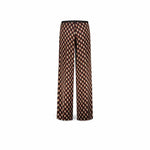 SIYU Pantalone donna stampa geometrica Rosso