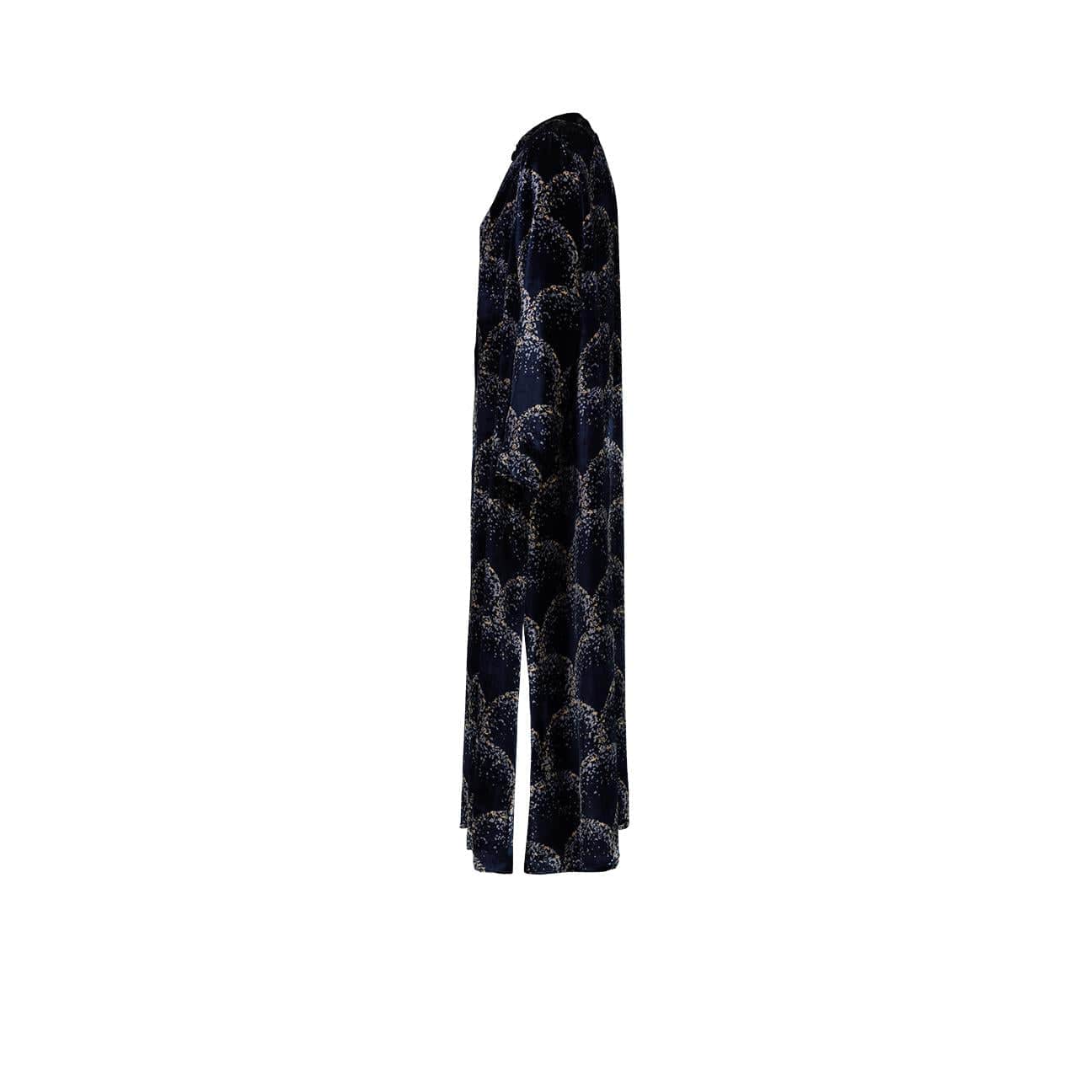 SIYU Spolverino reversibile in velluto Blue