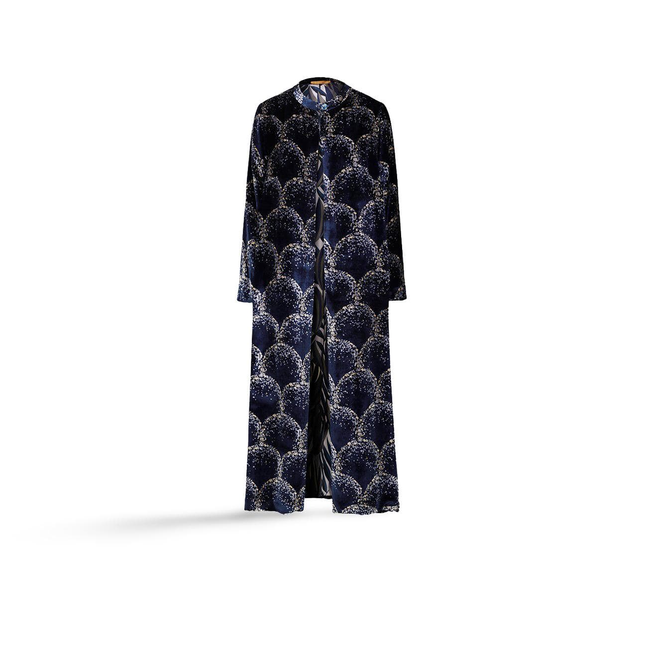SIYU Spolverino reversibile in velluto Blue