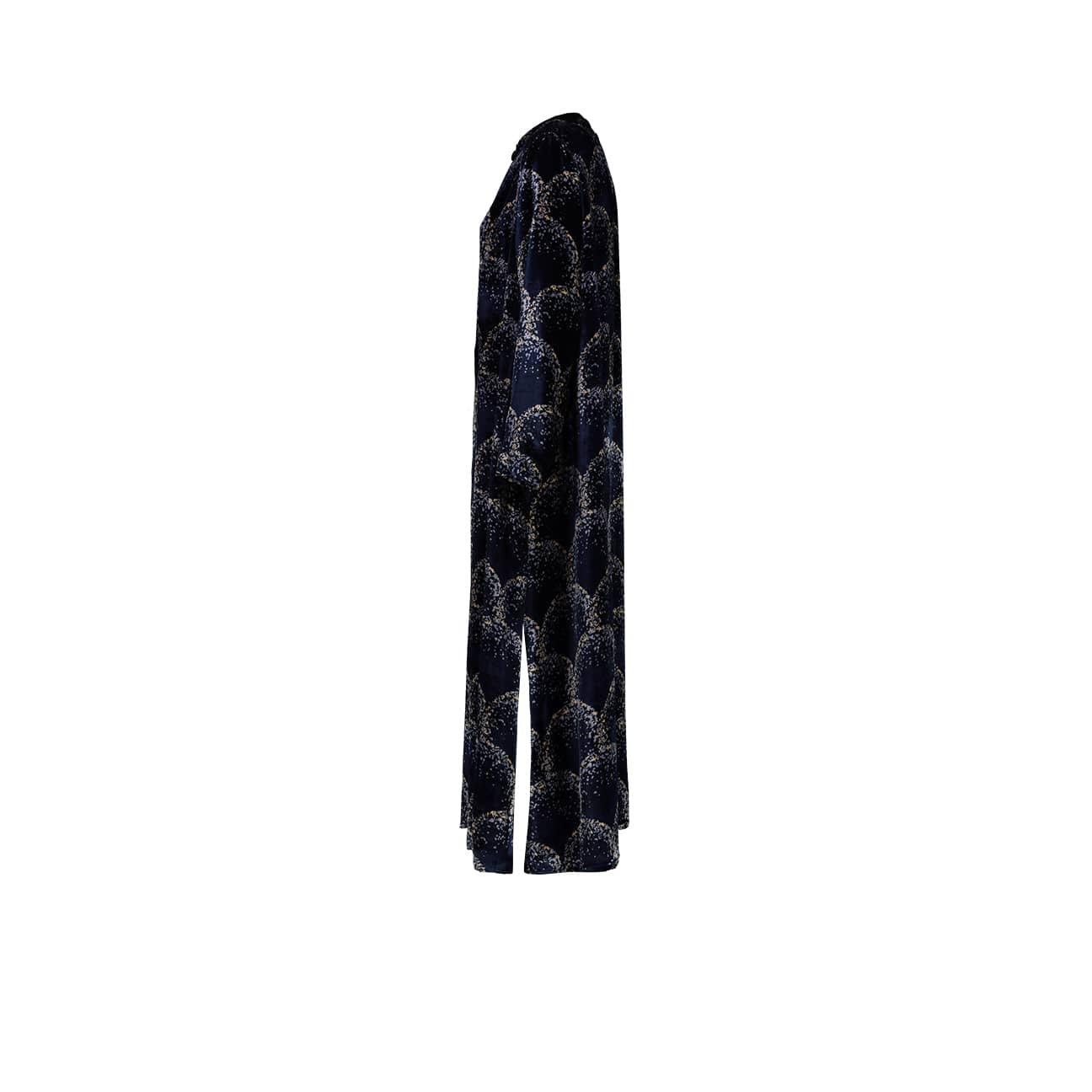 SIYU Spolverino reversibile in velluto Blue
