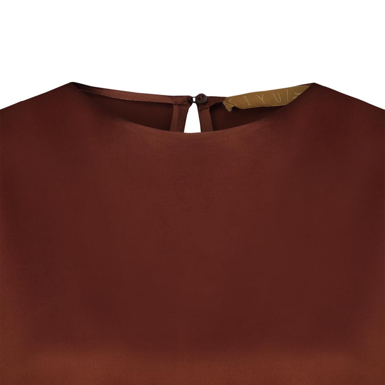 SIYU Top in viscosa Marrone
