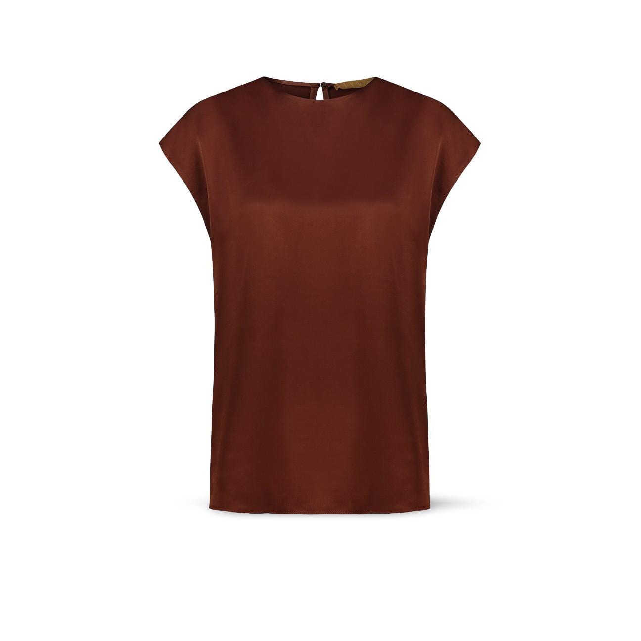 SIYU Top in viscosa Marrone
