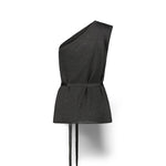 SIYU Top monospalla in lurex Argento