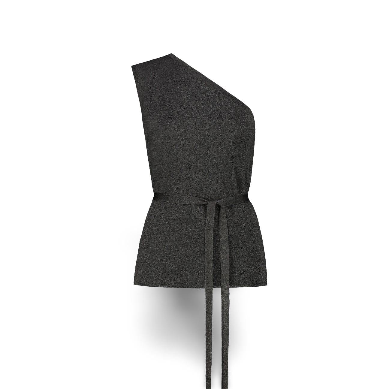 SIYU Top monospalla in lurex Argento
