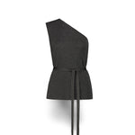 SIYU Top monospalla in lurex Argento