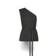 SIYU Top monospalla in lurex Argento