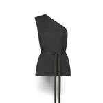 SIYU Top monospalla in lurex Argento