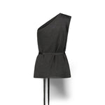 SIYU Top monospalla in lurex Argento