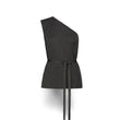 Top monospalla in lurex Argento