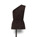 SIYU Top monospalla in lurex Bronzo