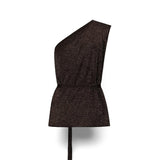 SIYU Top monospalla in lurex Bronzo