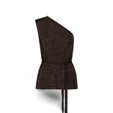 SIYU Top monospalla in lurex Bronzo