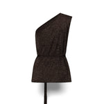 SIYU Top monospalla in lurex Bronzo