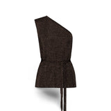 SIYU Top monospalla in lurex Bronzo