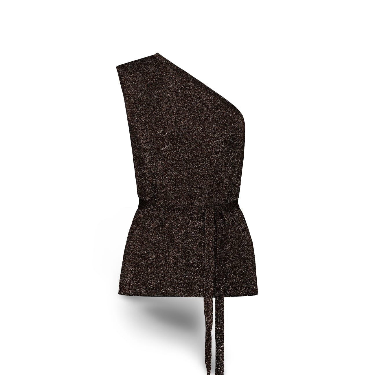 SIYU Top monospalla in lurex Bronzo