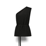 SIYU Top monospalla in lurex Nero