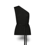 SIYU Top monospalla in lurex Nero