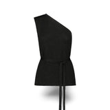 SIYU Top monospalla in lurex Nero