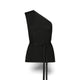 SIYU Top monospalla in lurex Nero