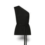 SIYU Top monospalla in lurex Nero