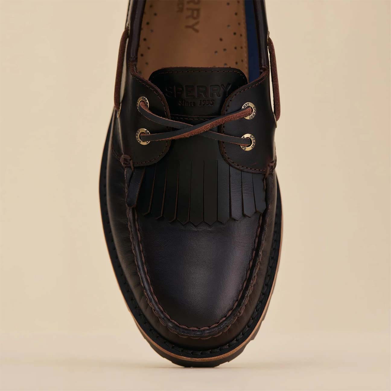 SPERRY Mocassino Authentic Original™ Kiltie Lug Loafer Amaretto