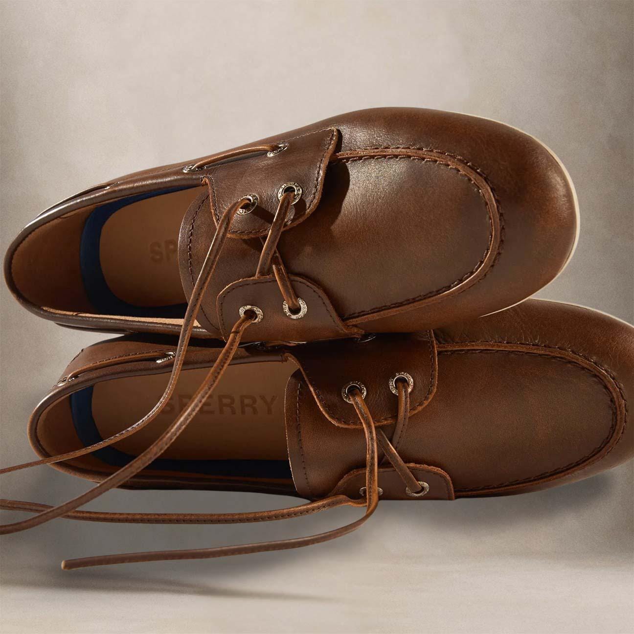 SPERRY Slim Boat donna in pelle Tan