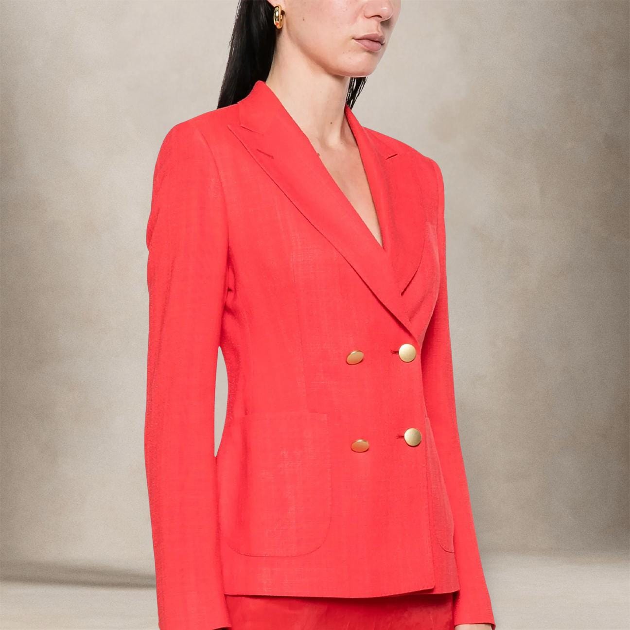TAGLIATORE Blazer donna Coral in viscosa Rosso Corallo