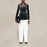 TAGLIATORE Blazer donna in velluto Grigio