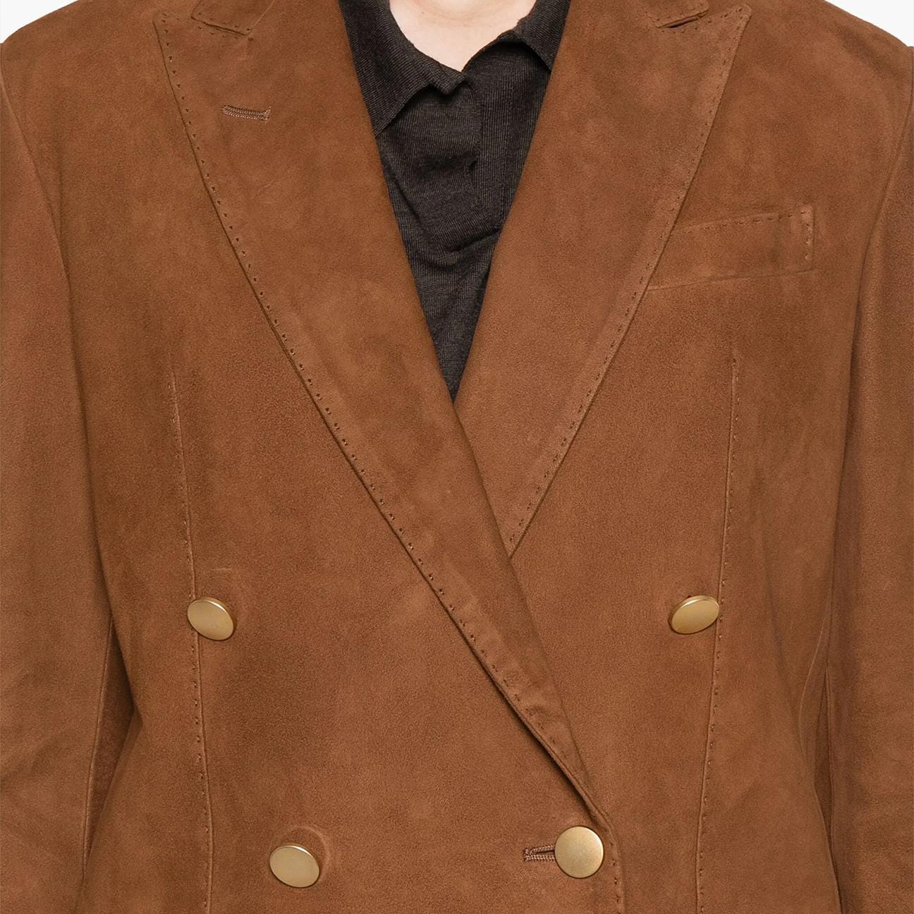 TAGLIATORE Blazer donna Josie in pelle scamosciata Cuoio