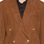 TAGLIATORE Blazer donna Josie in pelle scamosciata Cuoio