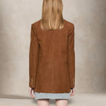 TAGLIATORE Blazer donna Josie in pelle scamosciata Cuoio