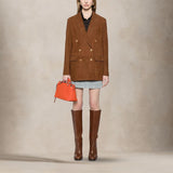 TAGLIATORE Blazer donna Josie in pelle scamosciata Cuoio