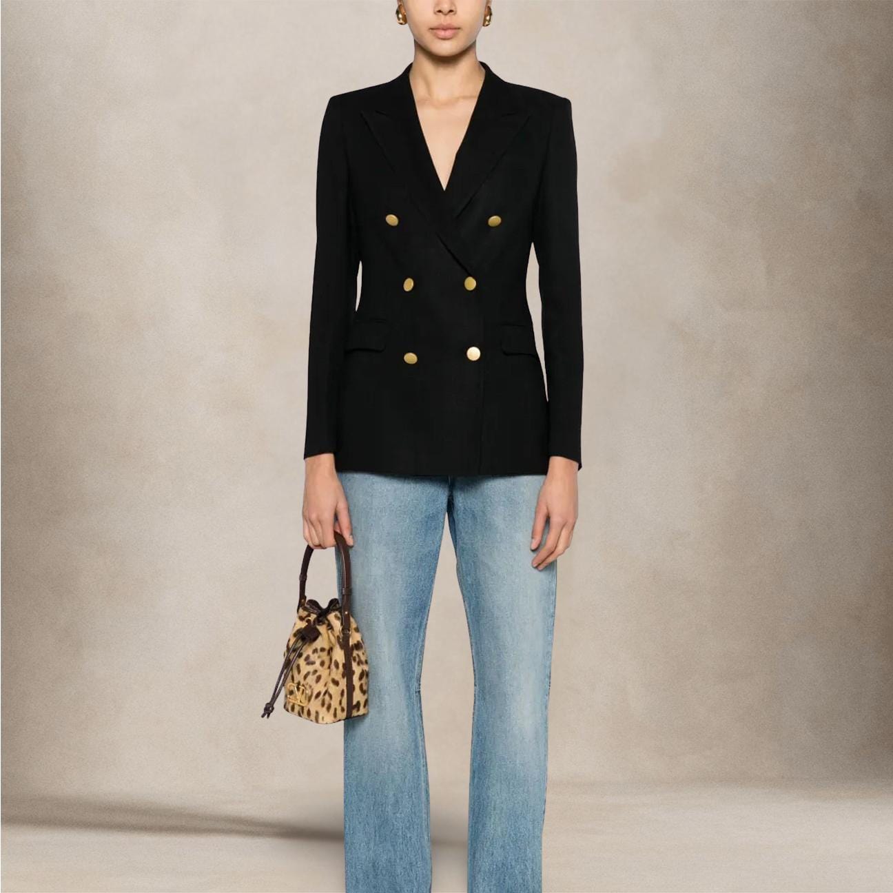 TAGLIATORE Blazer donna Parigi  in viscosa doppiopetto Nero