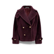 Caban donna Sheila in alpaca Bordeaux