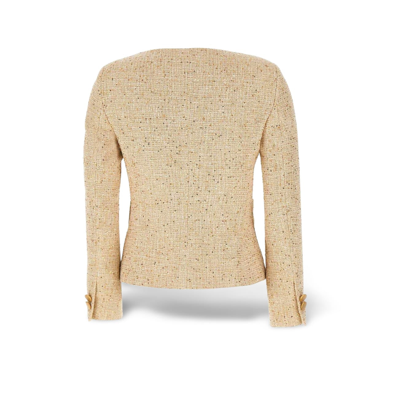 TAGLIATORE Giacca Beverly in tweed Beige e Oro