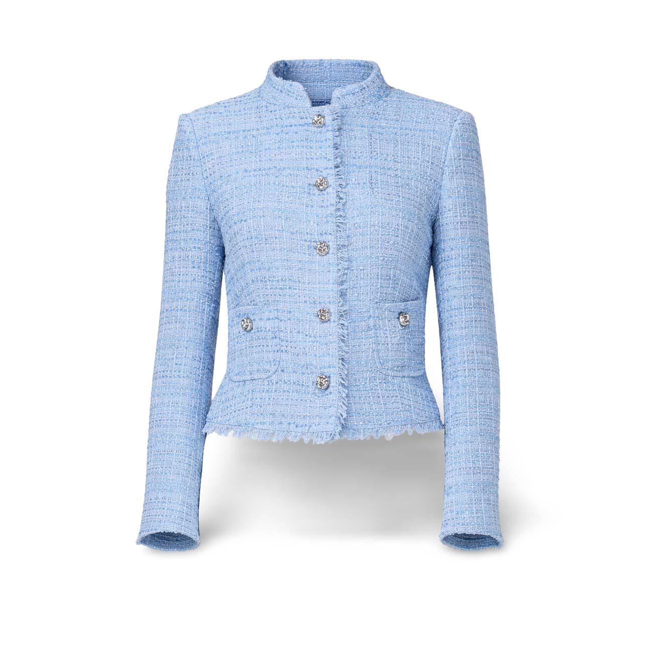 TAGLIATORE Giacca donna in bouclè azzurro