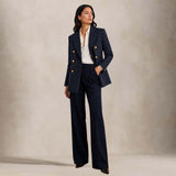 TAGLIATORE Giacca donna Parigi in herrigbone Blue Nero