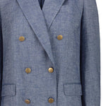 TAGLIATORE Giacca Jasmine in lino Denim