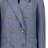 TAGLIATORE Giacca Jasmine in lino Denim