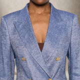 TAGLIATORE Giacca Jasmine in lino Denim