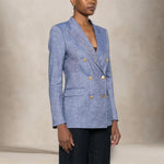 TAGLIATORE Giacca Jasmine in lino Denim