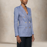 TAGLIATORE Giacca Jasmine in lino Denim