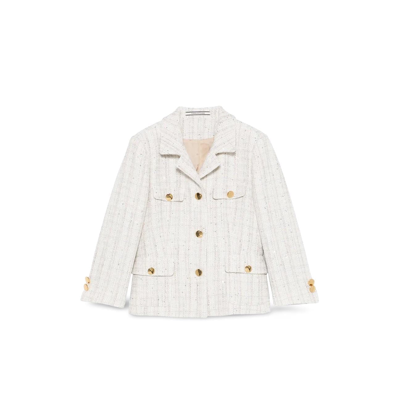 TAGLIATORE Giacchina donna in tweed Jewel Bianco